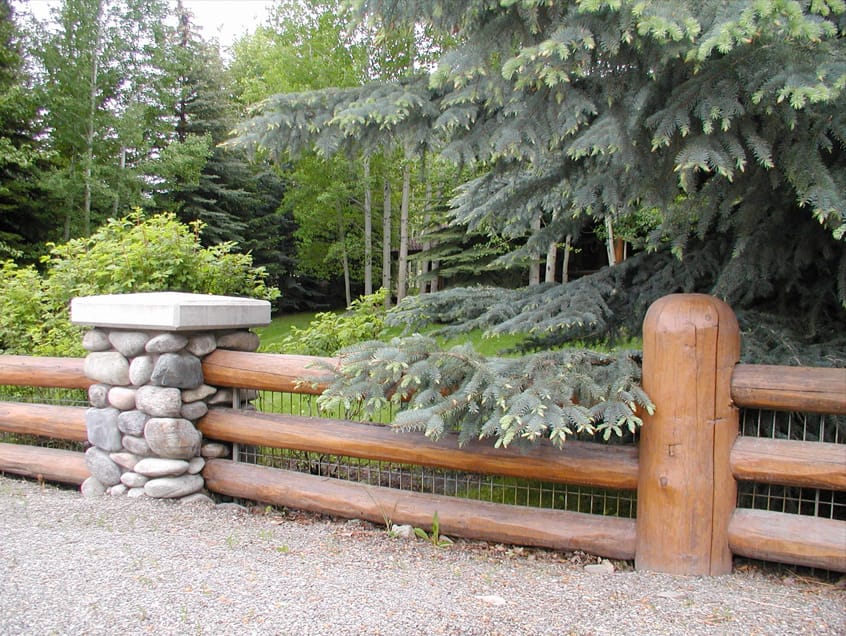 Sawtooth Log Fence 1